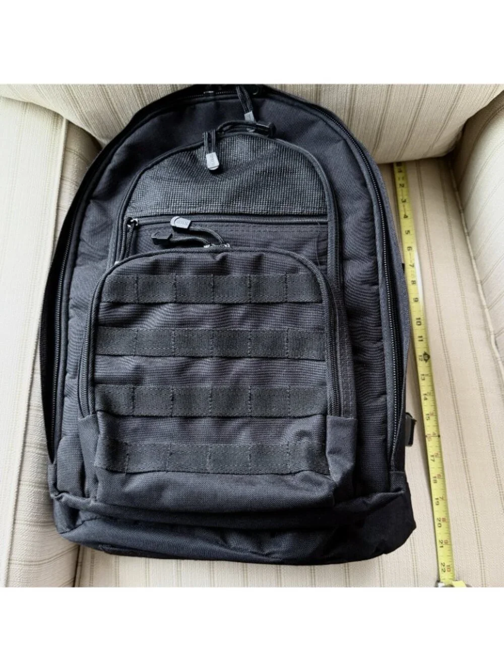Bug Out Gear Backpack Large Black Tactical Survival Carabiner